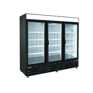 Celcold CF72GDM 81"W Three-Section Glass Door Reach-In Freezer