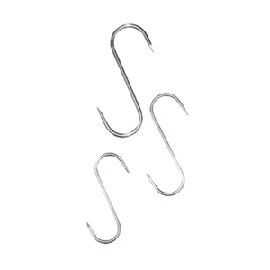 Omcan 10496 4.5-Inch Stainless Steel Butcher 'S' Meat Hook stainless steel S hooks for hanging meat in butcher shop
