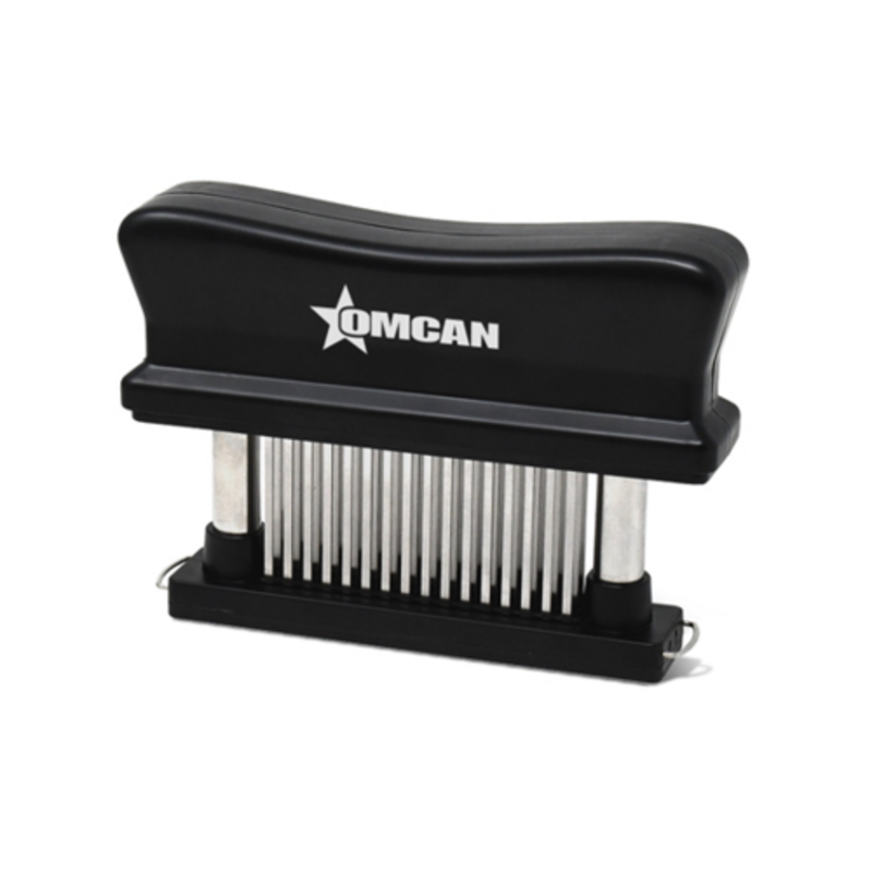 Alt Tag: Omcan 47494 48-Blade Stainless Steel Handheld Manual Meat Tenderizer Tool stainless steel handheld tenderizer with 48 blades