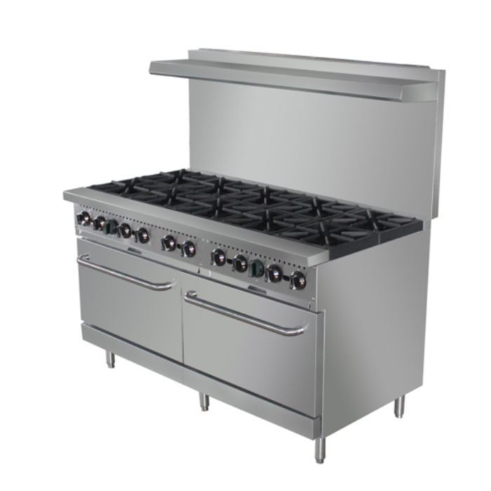 Black Diamond BDGR-60/NG 60" Restaurant Gas Range with 10 Burners