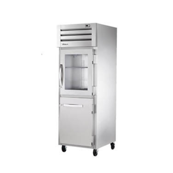 True Manufacturing STR1R-1HG/1HS-HC 27.5" Reach-In Refrigerator With Half Doors