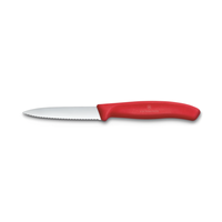 Victorinox 6.7631.C1 3-1/4" Serrated Spear Point Paring Knife, Red