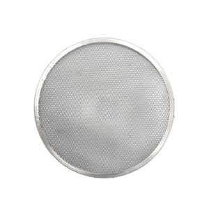 Étiquette alternative : Omcan 27151 Moustiquaire à pizza à rebord sans soudure en aluminium de 16 pouces pour une croûte croustillante et uniformement cuite