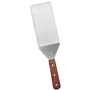 Omcan 80079 Solid Turner Spatula with 8-inch Stainless Steel Blade stainless steel turner spatula with wooden handle