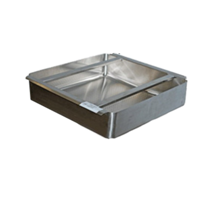 Alt Tag: Omcan 28488 Stainless Steel Pre-Rinse Sink Basket for Commercial Kitchens, stainless steel pre-rinse sink strainer basket