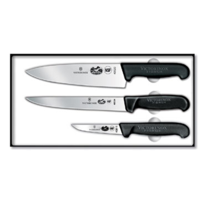 Victorinox 5.1053.3-X3 3-Piece Chef's Knife Set with Fibrox Handles