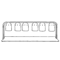 NEMCO 6009-6 60" x 14" Portable Countertop 6-Bulb Heat Lamp