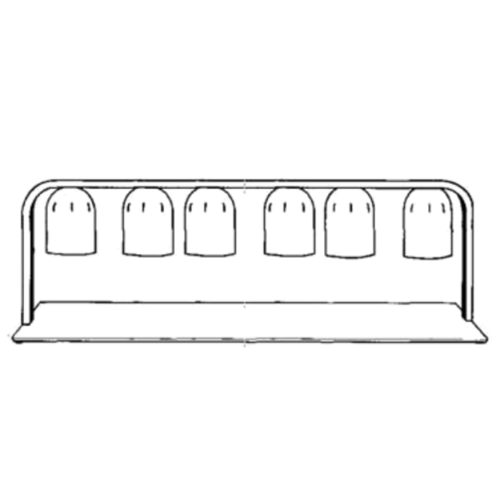 NEMCO 6009-6 60" x 14" Portable Countertop 6-Bulb Heat Lamp