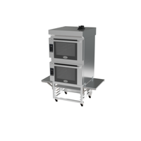 Cadco BLS-4FLD-2HP Bakerlux 53.9" Double Stack Electric Convection Oven Pizza Station