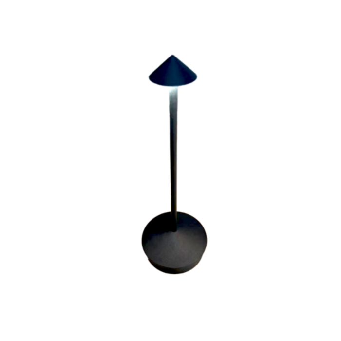 Omcan 48283 Rechargeable LED Table Lamp 4.13" Diameter Black