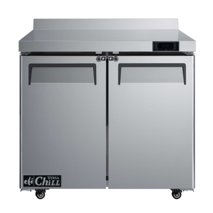 Congélateur à plan de travail en acier inoxydable série Versa Chill EFI FWDR2-36VC, 269 litres
