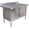 Omcan 24404 60" Stainless Steel Work Table With Cabinet For Efficient Kitchen Organization