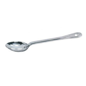 Alt Tag: Omcan 80707 Stainless Steel Slotted Serving Spoon 13-Inch Length stainless steel slotted serving spoon with hanging hole