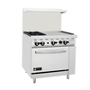 36 Inch Propane Restaurant Range With Griddle And Oven, Commercial Kitchen Appliance, LP Gas Cooking Equipment