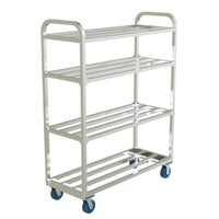 Winholt ALMCS-60-424-CR-HD 60x24 Heavy-Duty Aluminum Tubular Cooler Shelving Unit