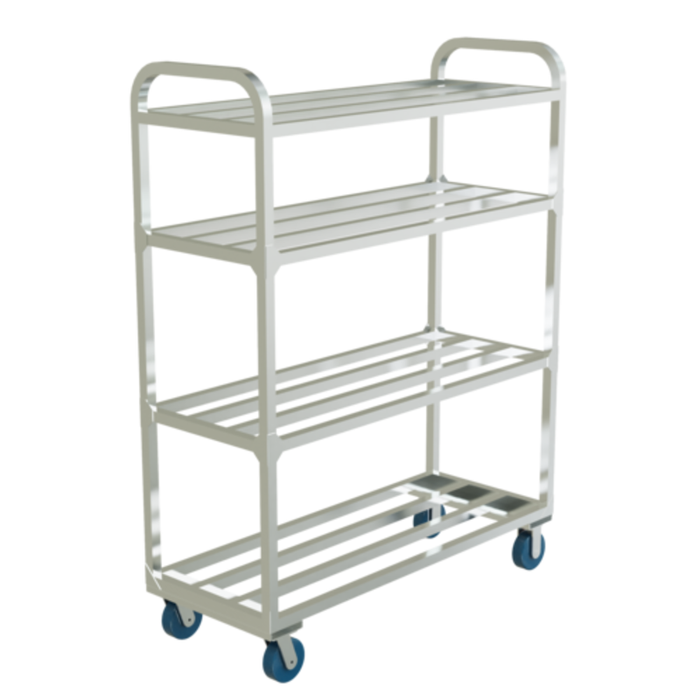 Winholt ALMCS-60-424-CR-HD 60x24 Heavy-Duty Aluminum Tubular Cooler Shelving Unit