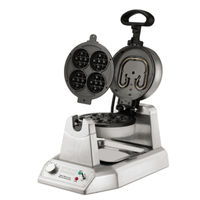 Waring WMB400X Mini Belgian Waffle Maker Bakes 100 Waffles/Hour