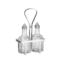 G-600 6 oz. Square Glass Oil & Vinegar Cruet Bottle