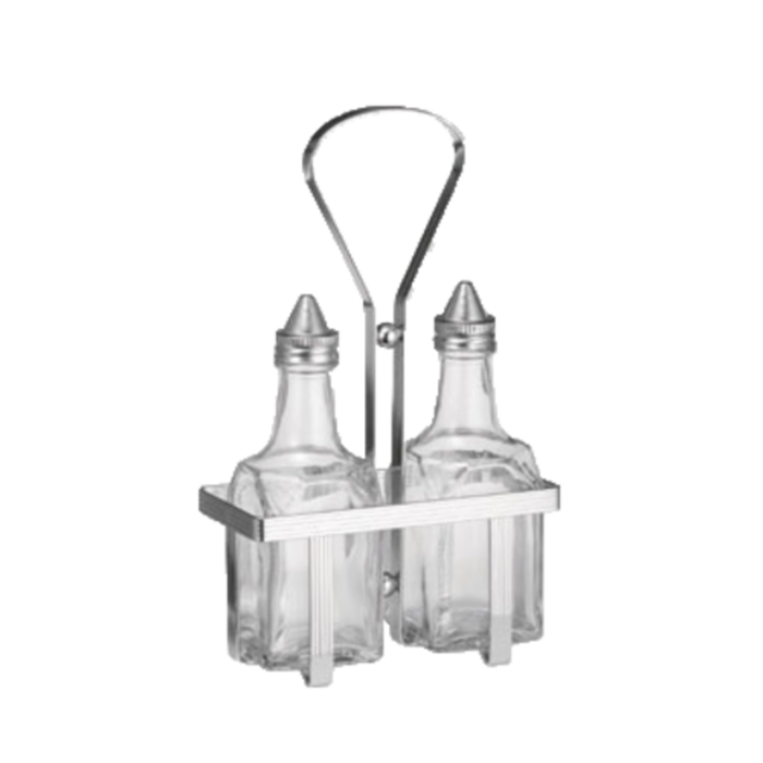 G-600 6 oz. Square Glass Oil & Vinegar Cruet Bottle
