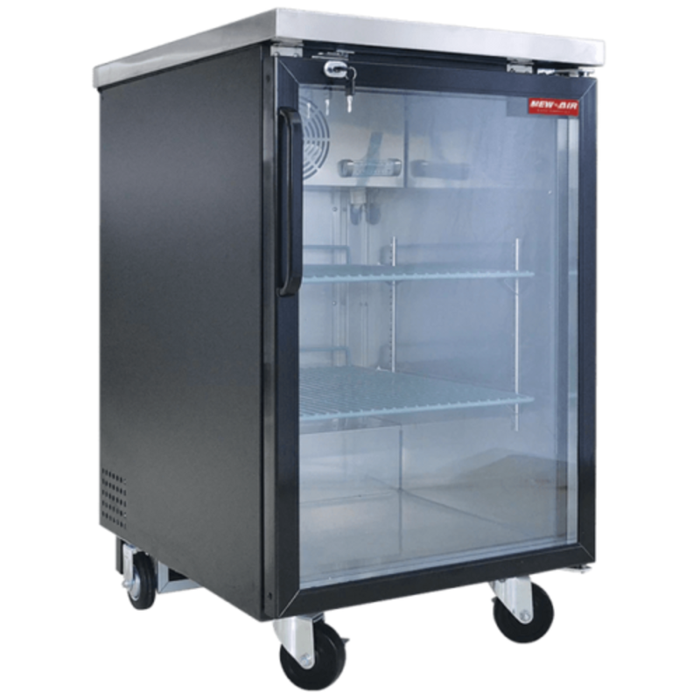 New Air NBB-23-SG 23.5-Inch Glass Door Back Bar Refrigerator