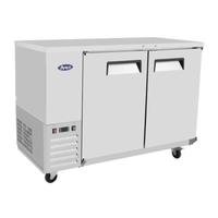 Atosa SBB48GRAUS1 Refroidisseur de bar arrière à deux portes de 122 cm de large et à faible profondeur