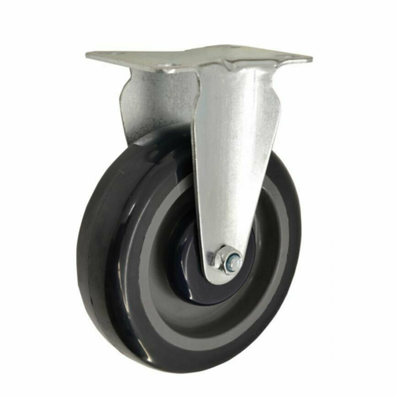 Solid Top Stocking Cart Caster With Durable Polypropylene Wheel And Sturdy Metal Bracket For Reliable Mobility