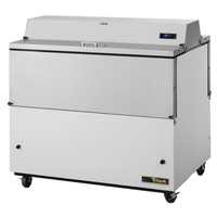 True TMC-49-DS-HC 49" Mobile Dual-Sided Milk Cooler Station