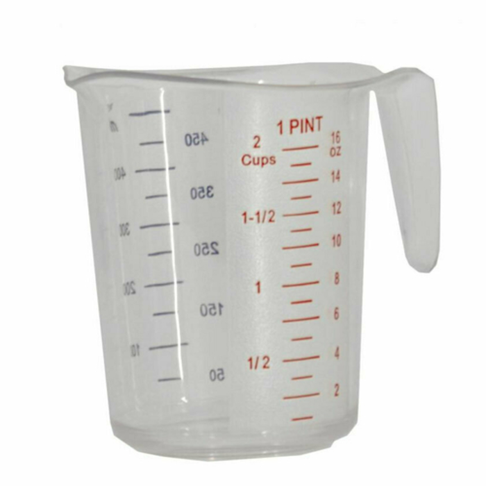 Omcan 80571 Stainless Steel Measuring Cup Set, Four Essential Kitchen Capacities measuring cup with 1 pint markings and handle