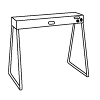 Nemco 66099 16" High Wire Leg Set for Strip Heat Lamps