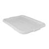Alt Tag: Omcan 80895 Polypropylene Lid for 21.5″ x 15.5″ Standard White Bus Box 80892 and 80894 - white bus box lid cover