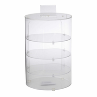 Non-Refrigerated Countertop Display Case Featuring Clear Acrylic Panels For 360-Degree Visibility Of Baked Goods