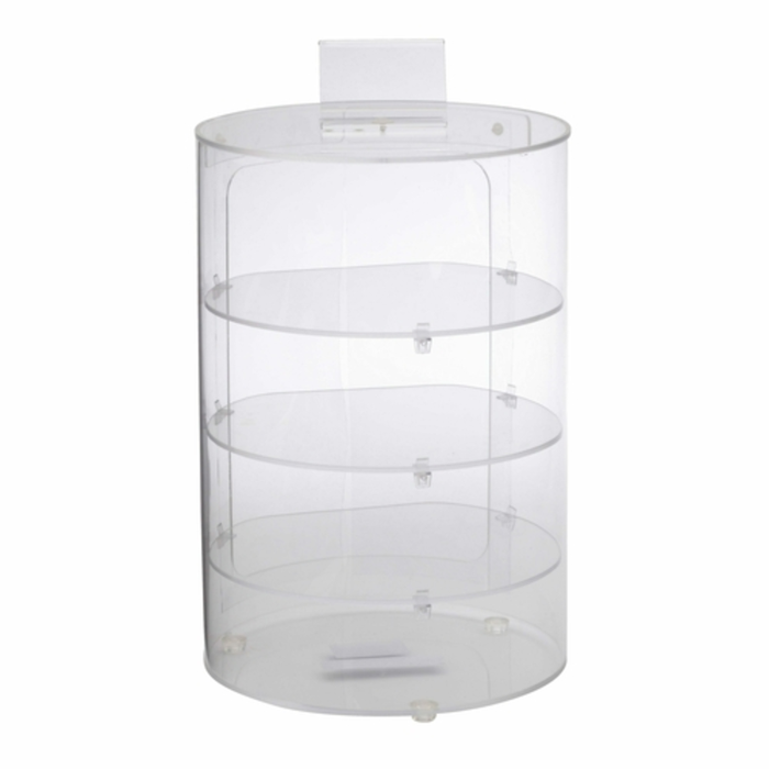 Non-Refrigerated Countertop Display Case Featuring Clear Acrylic Panels For 360-Degree Visibility Of Baked Goods