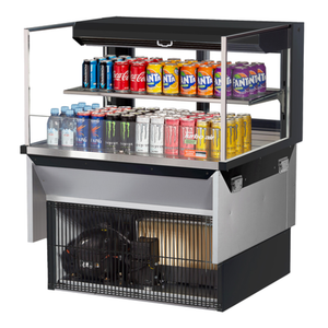 Turbo Air TOM-36L-UFD-W(B)-2SI-N 35-7/8"W Drop-In Open Display Case