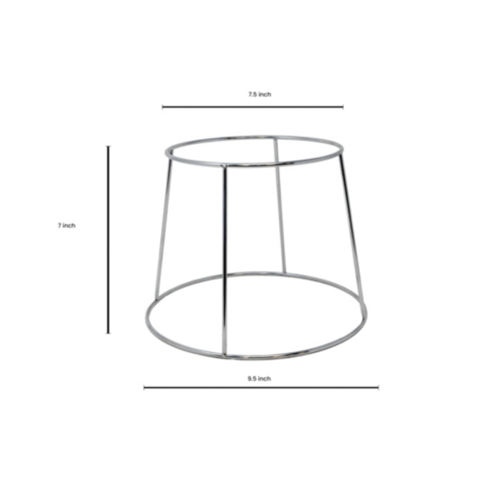 Omcan 80936 9.5" x 7" Chrome-Plated Steel Round Pizza Stand