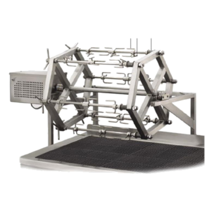 Portable Electric Rotisserie Grill Featuring A Heavy-Duty Design For Cooking Up To 18 Chickens Simultaneously
