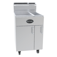 Royal RFT-2550 75 lb. Split Pot Floor Model Gas Fryer