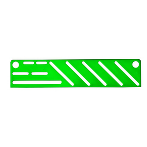 Omcan 12929 Professional Chrome Steel Countertop Knife Block Storage Rack green slotted mounting plate, countertop organizer accessory