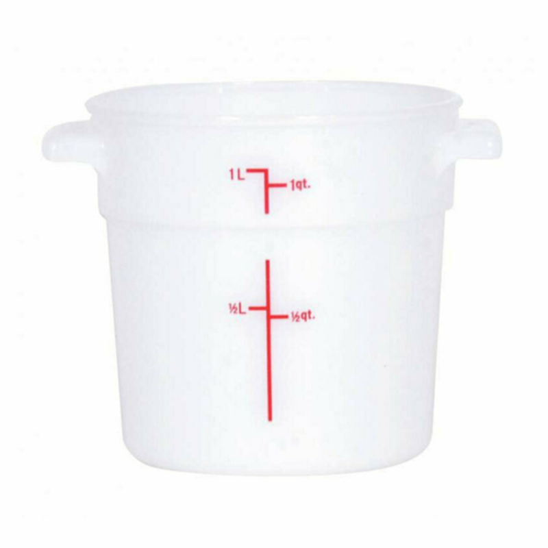 Clear Polycarbonate Food Storage Container with Measurement Markings for Accurate Portioning
