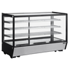 OMCAN 47965 60" Wide Countertop Refrigerated Square Glass Case 60-inch square glass countertop display with 3 wire shelves