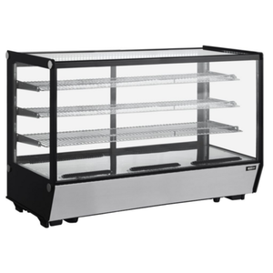 OMCAN 47965 60" Wide Countertop Refrigerated Square Glass Case 60-inch square glass countertop display with 3 wire shelves