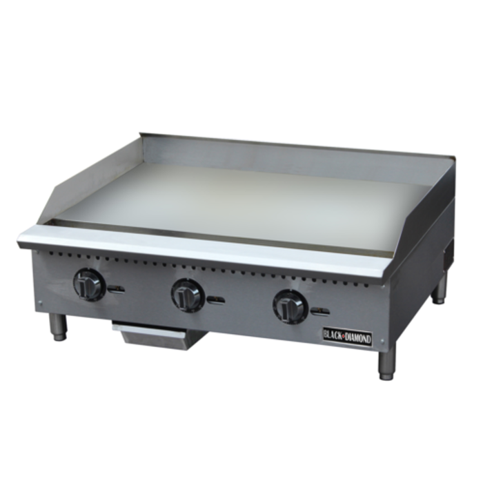 Black Diamond BDCTG-36T 36"W Thermostatic Gas Countertop Griddle