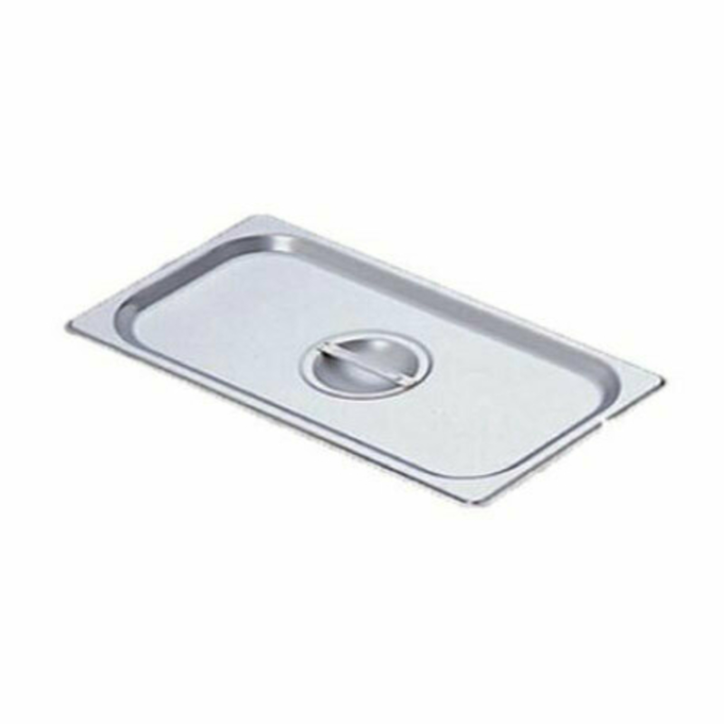 Étiquette alternative : Omcan 80275, couvercle de table à vapeur en acier inoxydable massif de taille 25 cents, couvercle en acier inoxydable massif avec poignée encastrée pour les casseroles de buffet