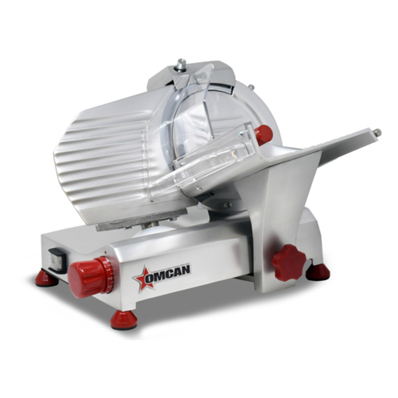 Electric Deli Meat Slicer with 8-inch Blade for Consistent Slices in Small Foodservice Environments.