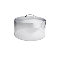 Omcan 80876 12" Diameter Plastic Cake Cover with Chrome Handle