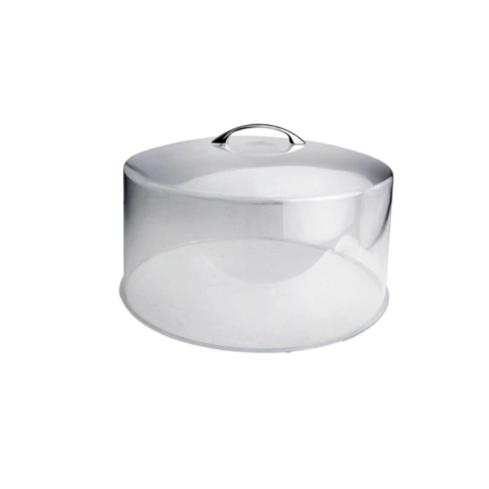 Omcan 80876 12" Diameter Plastic Cake Cover with Chrome Handle