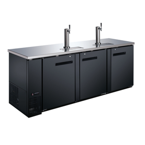 Omcan 50069 90" Three-Section Solid Door Draft Beer Cooler Kegerator