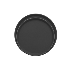 Adcraft NST-14BK/ROUND 14" Round Non-Skid Fiberglass Serving Tray Black