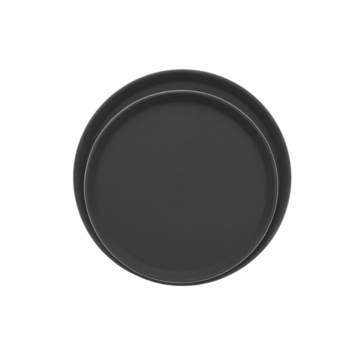 Adcraft NST-14BK/ROUND 14" Round Non-Skid Fiberglass Serving Tray Black
