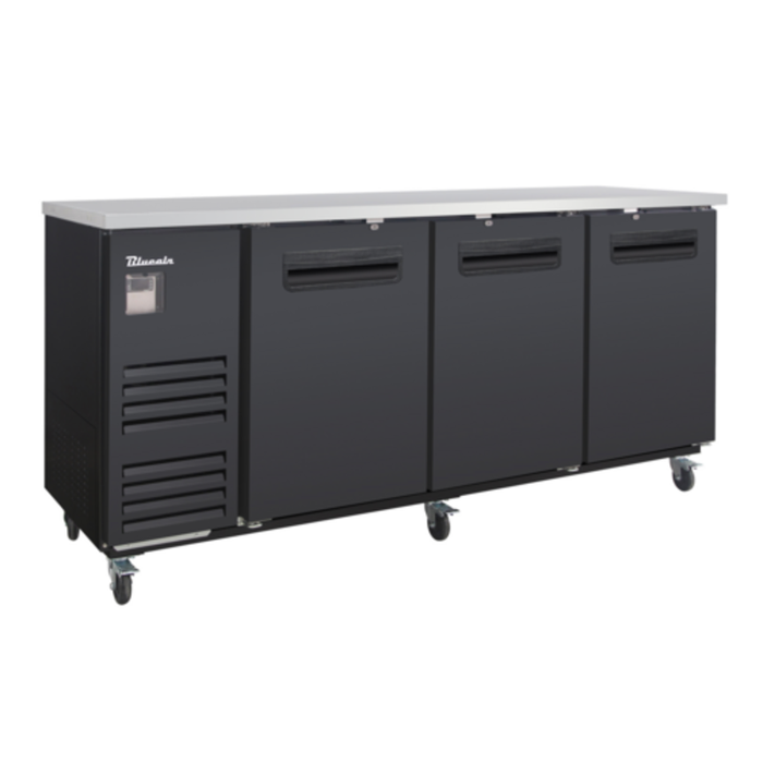 Blueair BLBB90-4B-HC 90" Refrigerated Solid Door Back Bar Cooler