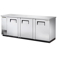 True Manufacturing TBB-4-S-HC 90.38" Refrigerated Solid Door Back Bar Cooler